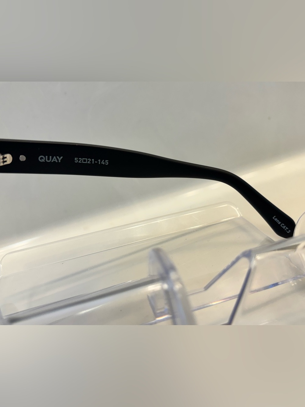 Quay Australia Black Square Sunglasses with Gradient Lenses - Picture 7 of 8